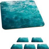 Onderzetters voor glazen - Zee - Water - Turquoise - 10x10 cm - Glasonderzetters - 6 stuks