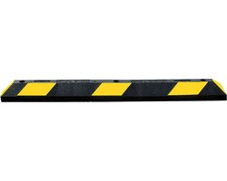 Justrite Park-It® parkeerdrempel - rubberen parkeerstop 90cm breed - geel & zwart