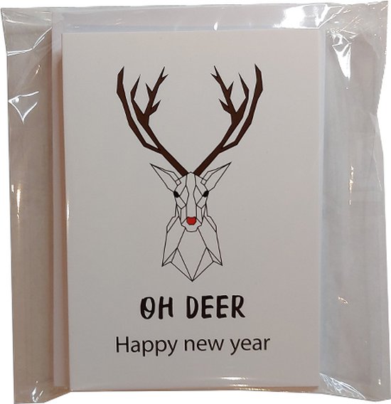 Studio Tuk - Set Van 100 Luxe Dubbele Kerstkaarten Met Enveloppen - 2 Ontwerpen