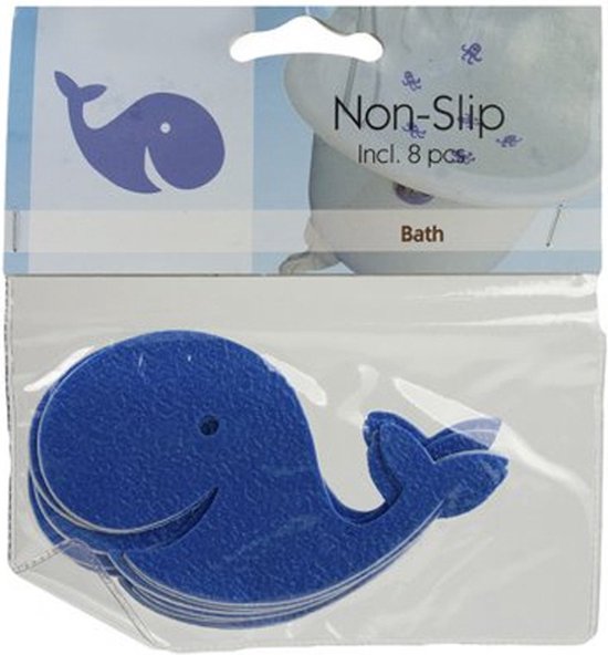 Secopad Anti-slip stickers, 24 stuks, veiligheidsstrips voor badkuip, zelfklevende stickers met premium schraper voor badkuip, douche, trap (blauw