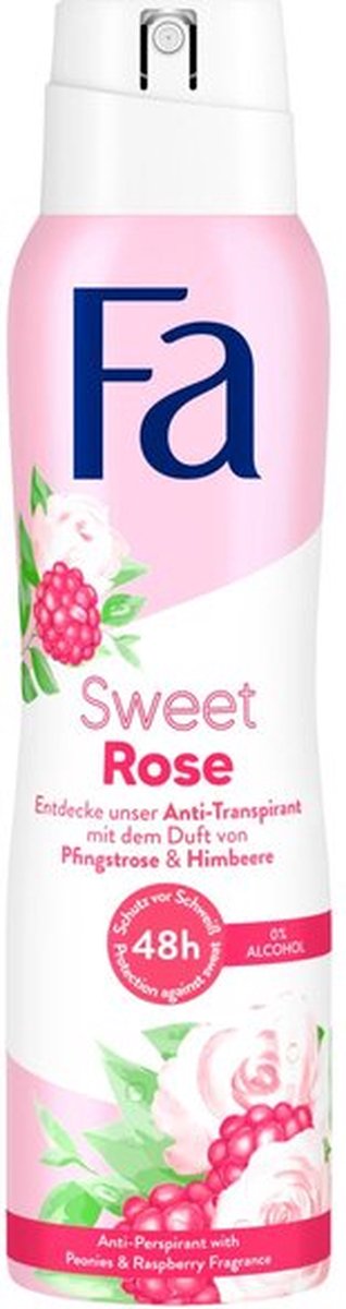 Goedkoopste Fa Sweet Rose Deospray - Voordeelverpakking 6 x 150 ml