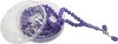 6 stuks Paars Kleur Tasbih met Rozen Geur - 99 parel gebed kraal Tasbeeh, islamitische Geschenk huwelijksgeschenk Ramadan geschenk Eid geschenk, islamitische producten, tesbih