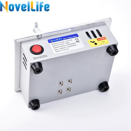 NovelLife Tafelzaagmachine – 3 zaagmessen – 10,000RPM – Zilver