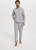 Katoenen trainingspak voor heren - Huispak voor heren - Winter heren pyjama - Italian Fashion Fox - grijs S