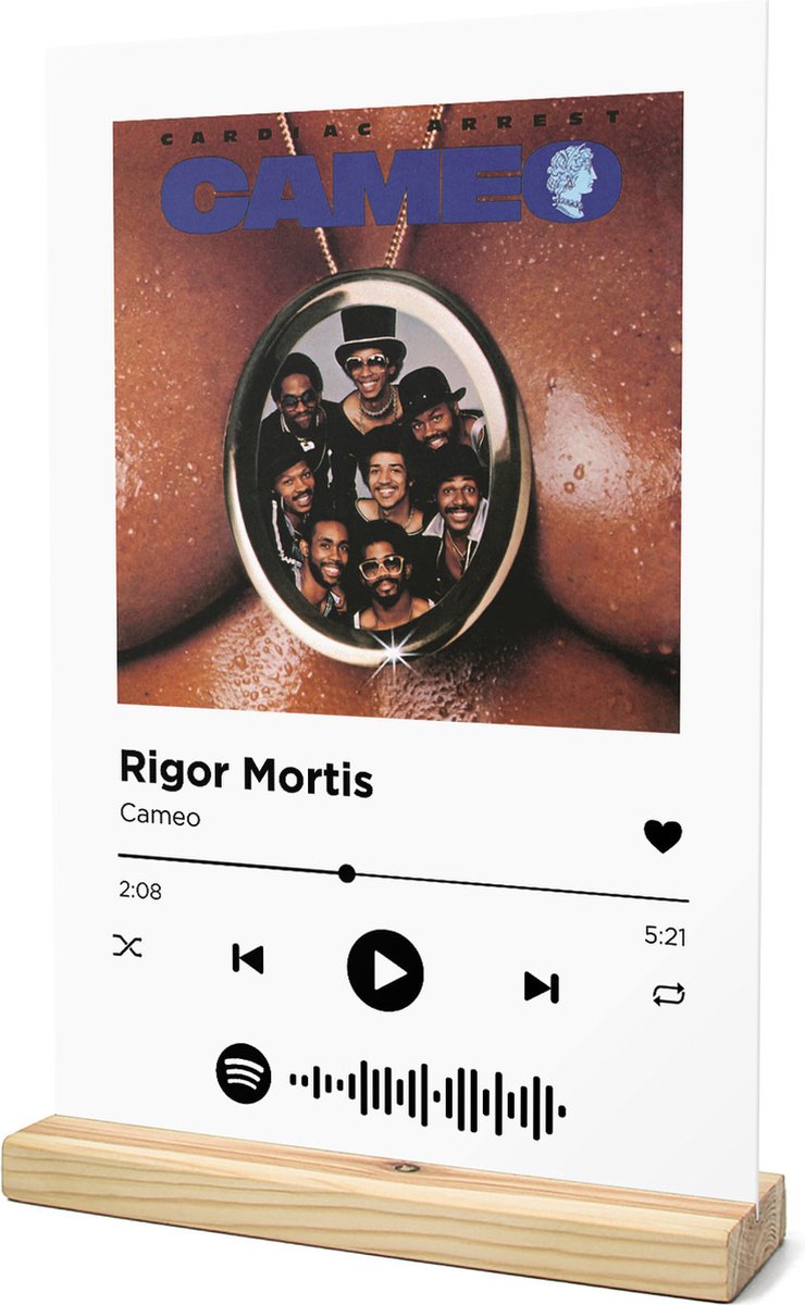 Songr Spotify Plaat - Rigor Mortis - Cameo - 20x30 - Wit - Dibond ...