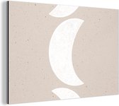 Wanddecoratie Metaal - Aluminium Schilderij Industrieel - Maan - Pastel - Tekst - Quotes - 120x80 cm - Dibond - Foto op aluminium - Industriële muurdecoratie - Voor de woonkamer/slaapkamer