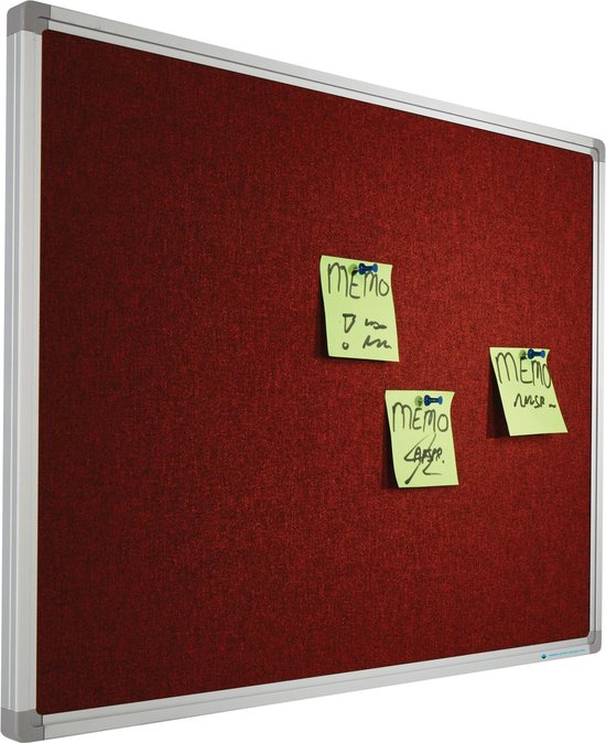 VIZ-PRO Prikbord van kurk, 150x90cm, Zilverkleurig aluminium frame VIZ-PRO Prikbord van kurk, 150x90cm, Zilverkleurig aluminium frame