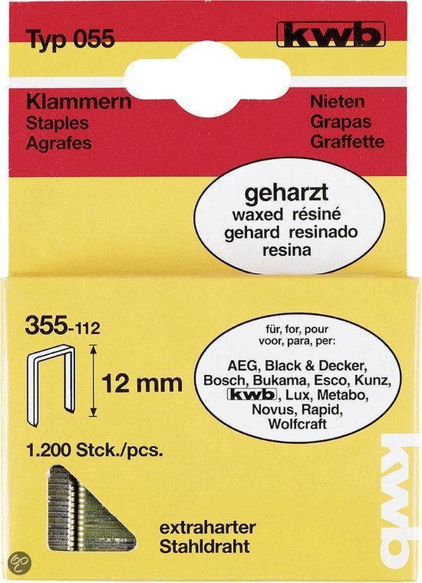 KWB Nieten Hard Type 055C - 12 mm - 1200 Stuks