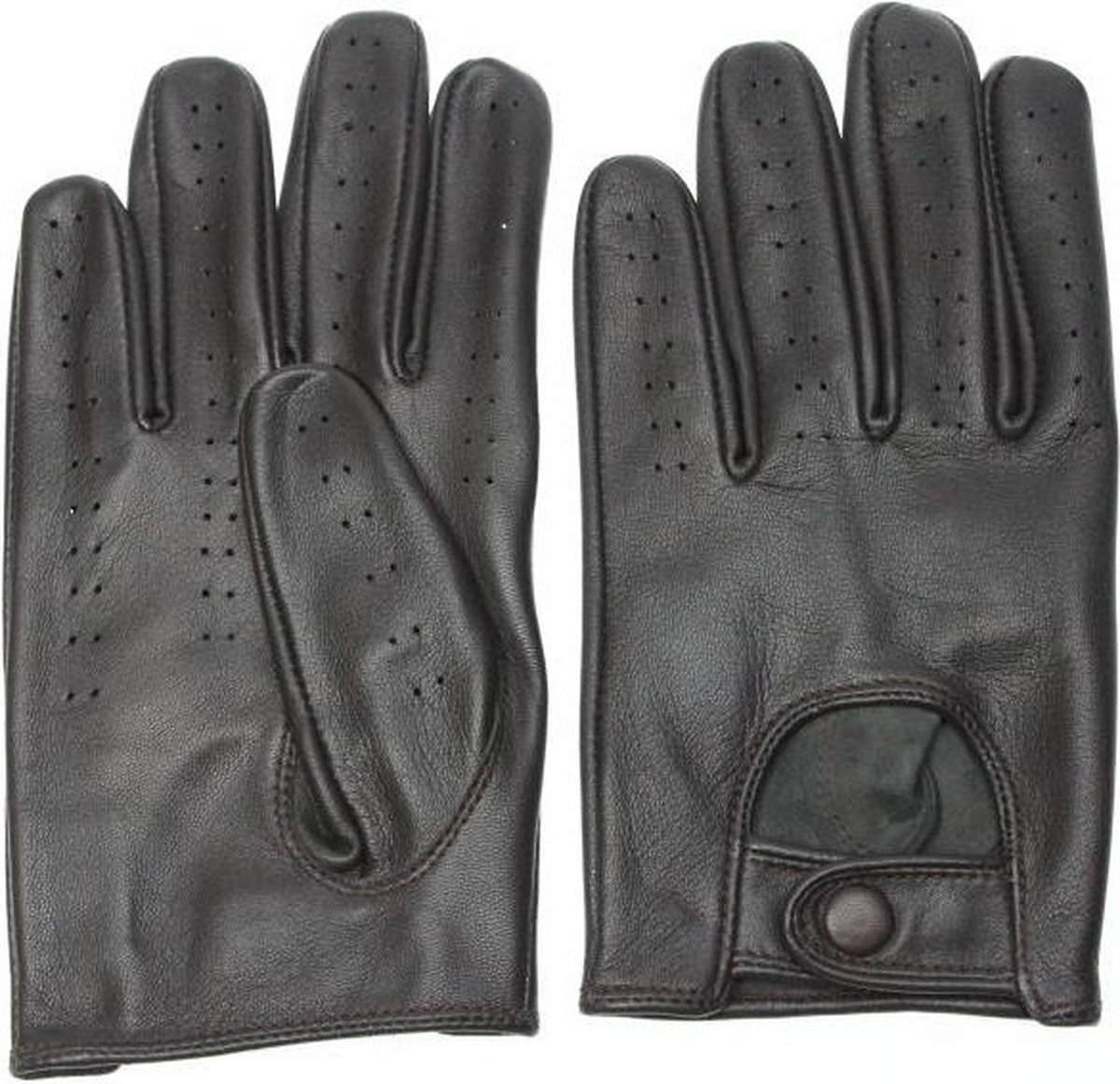 DriveLux™ Racing Leren Handschoenen Heren - Espresso Elegance - Leren Auto/Motor Handschoenen - Driving Gloves - Maat XL (: 29 - 30 cm) - Ademend en Waterbestendig – Gemaakt van Lamsleer