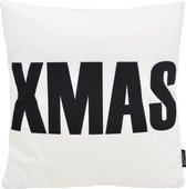 XMAS White 'Kerst' Kussenhoes | Katoen / Polyester | 45 x 45 cm | Zwart-Wit