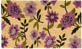 Hamat Ruco Print Flowers Purple 45 x 75 cm | Kokosmat met bloemen