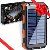 Lucky One Solar Powerbank met 20000 mAh - extra oplaadkabel - extra E-book - Zonneenergie - Solar Charger - Iphone & Samsung - Outdoor - Oranje