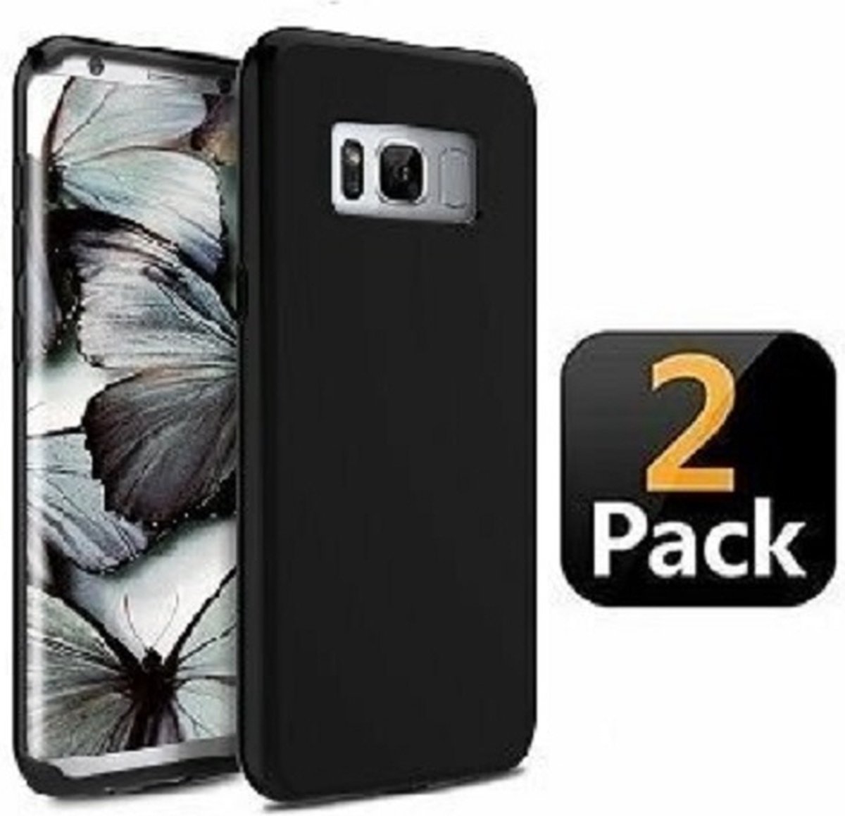 Samsung S8 Hoesje Siliconen TPU Zwart 2x