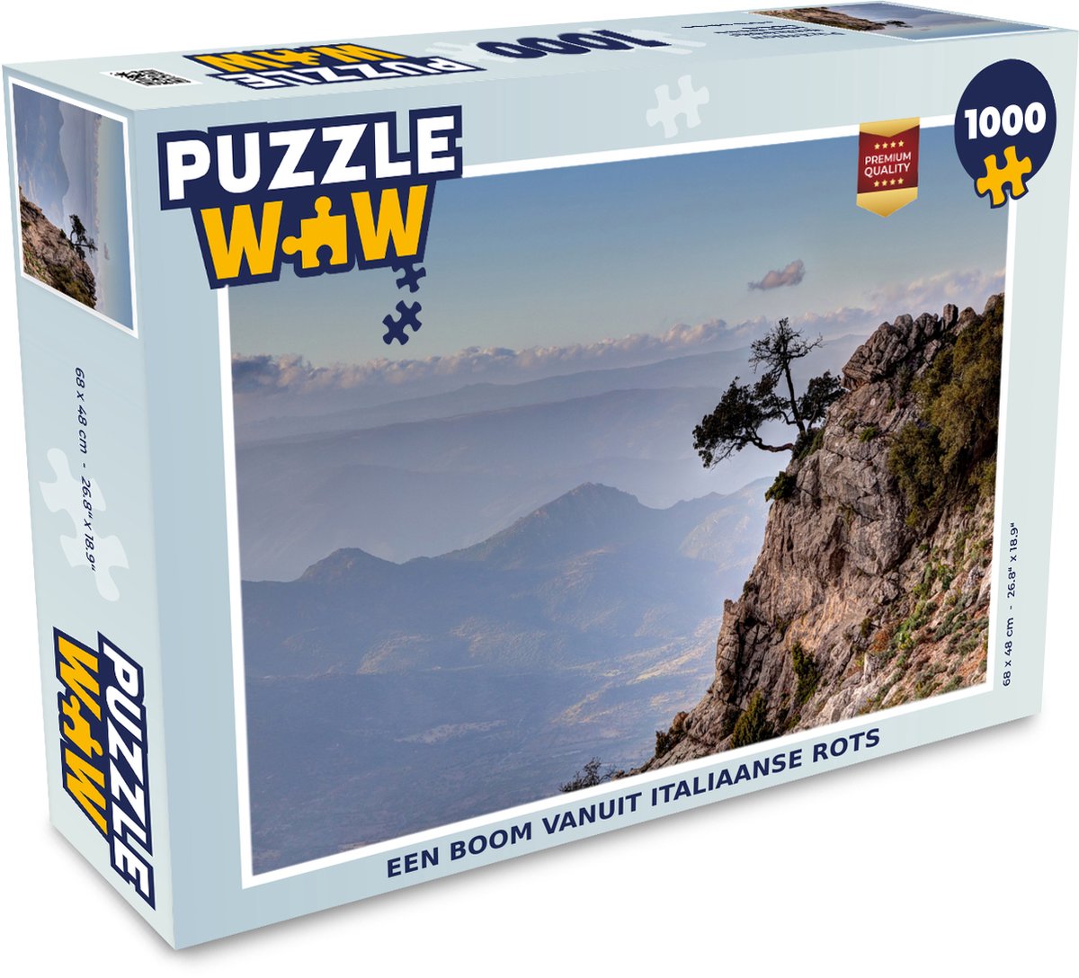 Puzzel Een boom vanuit Italiaanse rots - Legpuzzel - Puzzel 1000 stukjes volwassenen