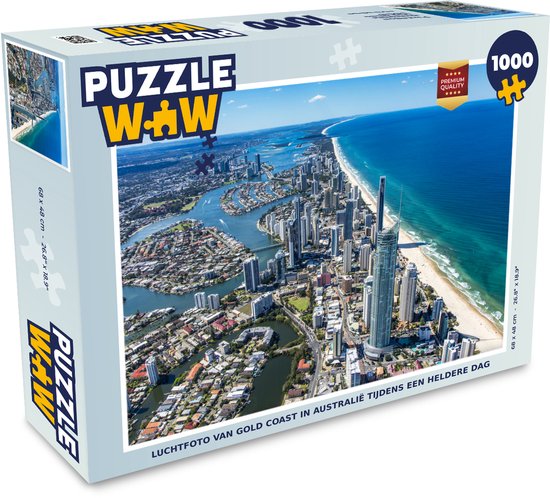 Puzzle Vue aérienne de la Gold Coast australienne par temps clair - Puzzle - Puzzle adulte 1000 pièces