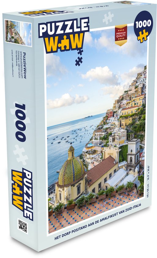 Puzzle Le village de Positano sur la côte amalfitaine du sud de l'Italie - Puzzle - Puzzle 1000 pièces adultes - Sinterklaas présente - Sinterklaas pour les grands enfants