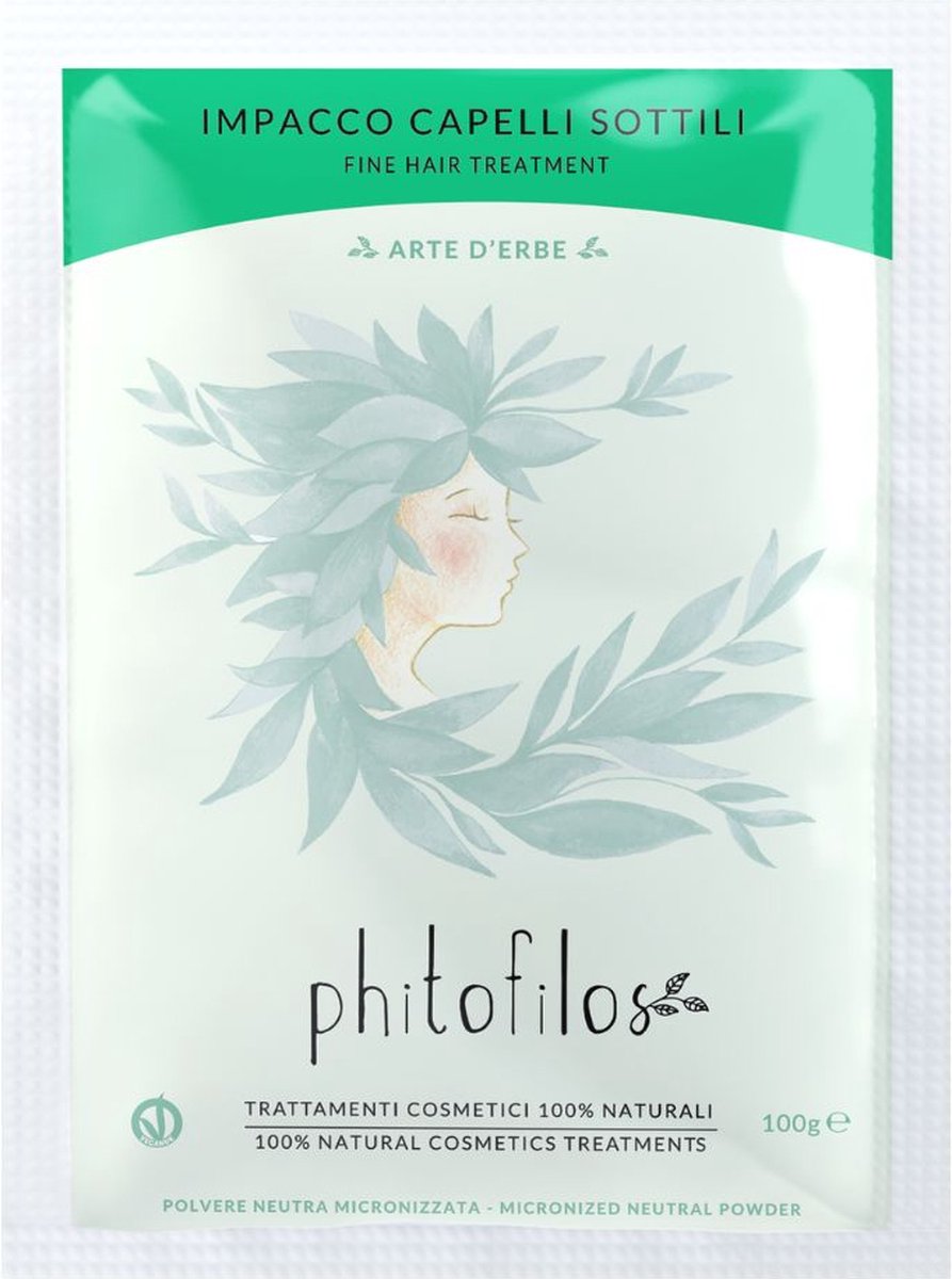 Phitofilos masker voor dun en fijn haar - breekbaar haar - beschadigd haar - natuurlijke poeders 100gr