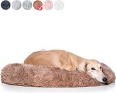 Snoozle Donut Hondenmand XL - Fluffy Hondenmand Groot 80 cm - Ronde Grote Hondenmand Dark Coffee - Superzacht Hondenbed - Anti-Stress Hondenkussen Bruin