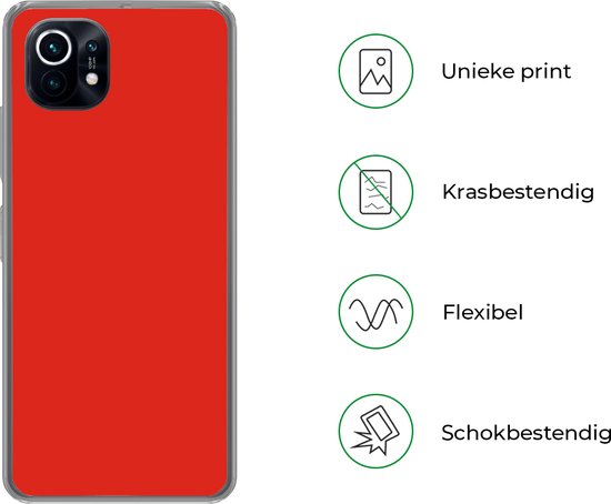 Xiaomi Mi 11 - Rouge - Motif - Design - Coque de téléphone en Siliconen
