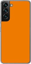 Geschikt voor Samsung Galaxy S22 hoesje - Oranje - Seizoenen - Herfst - Kleur - Siliconen Telefoonhoesje