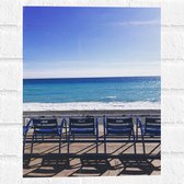 WallClassics - Muursticker - Zitjes aan het Strand - 30x40 cm Foto op Muursticker