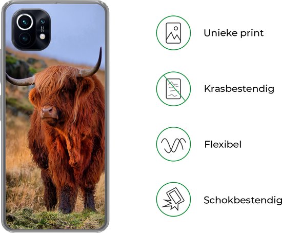 Xiaomi Mi 11 - Highlander écossais - Herbe - Pierres - Coque en Siliconen