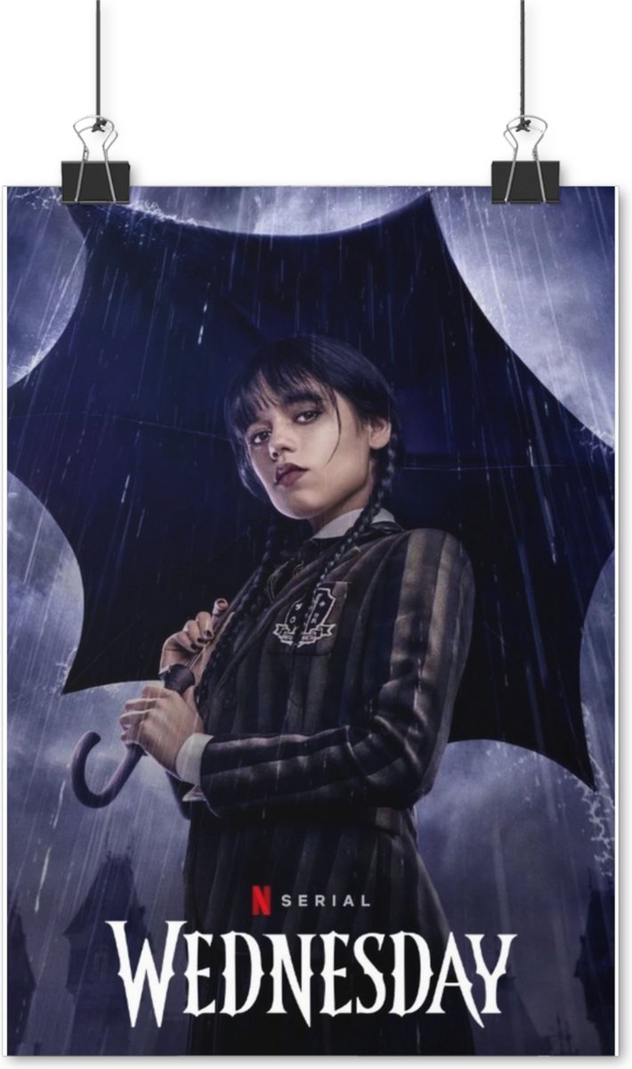 Affiche de la série Netflix Mercredi Addams - Cadeau - Famille Addams -  Brillant de