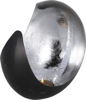Oriëntaalse metalen theelichthouder Ravi Zilver - Tafel Decoratie - Metaal - Zwart / Zilver