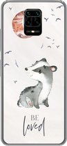 Geschikt voor Xiaomi Redmi Note 9 Pro hoesje - Quotes - Be loved - Spreuken - Kind - Jongens - Meisjes - Waterverf - Siliconen Telefoonhoesje