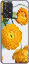 Geschikt voor Samsung Galaxy A53 5G hoesje - Bloemen - Buiten - Oranje - Siliconen Telefoonhoesje