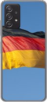 Geschikt voor Samsung galaxy a73 hoesje - Foto van de Duitse vlag - Siliconen Telefoonhoesje