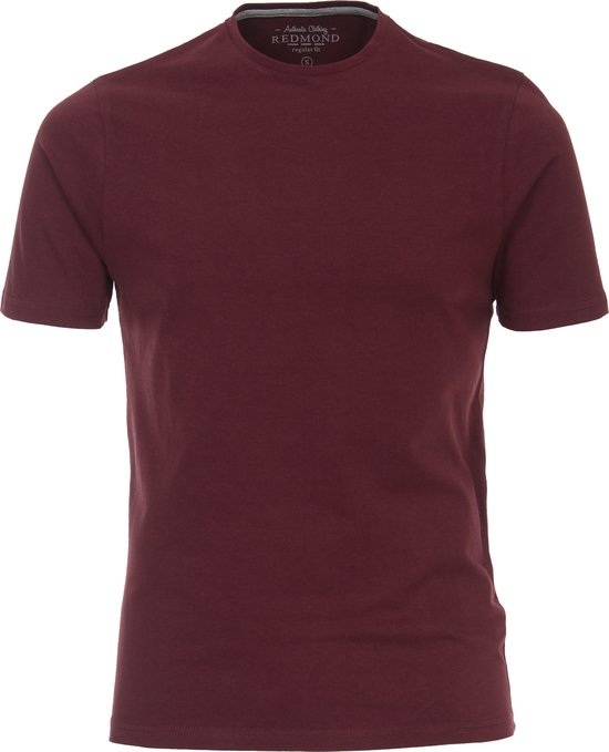 T-shirt coupe classique Redmond - col rond manches courtes - rouge - Taille : XL