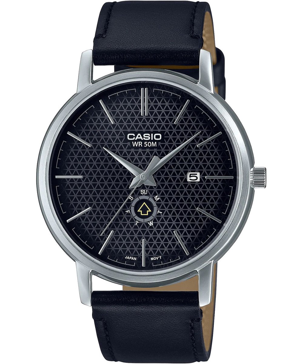 Casio Casio Collection MTP-B125L-1AVEF Horloge - Leer - Zwart - Ø 40 mm