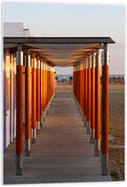 WallClassics - PVC Schuimplaat - Steiger over Strand - 60x90 cm Foto op PVC Schuimplaat (Met Ophangsysteem)