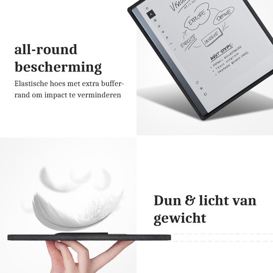 MoKo Hülle für Remarkable 2 2020, Ultradünne Magnetische Tablet Hülle mit Stiftschutzverschluss