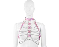 Fixxx - Kettingen Top - Lakleer - One Size - Reflection - Lichtroze