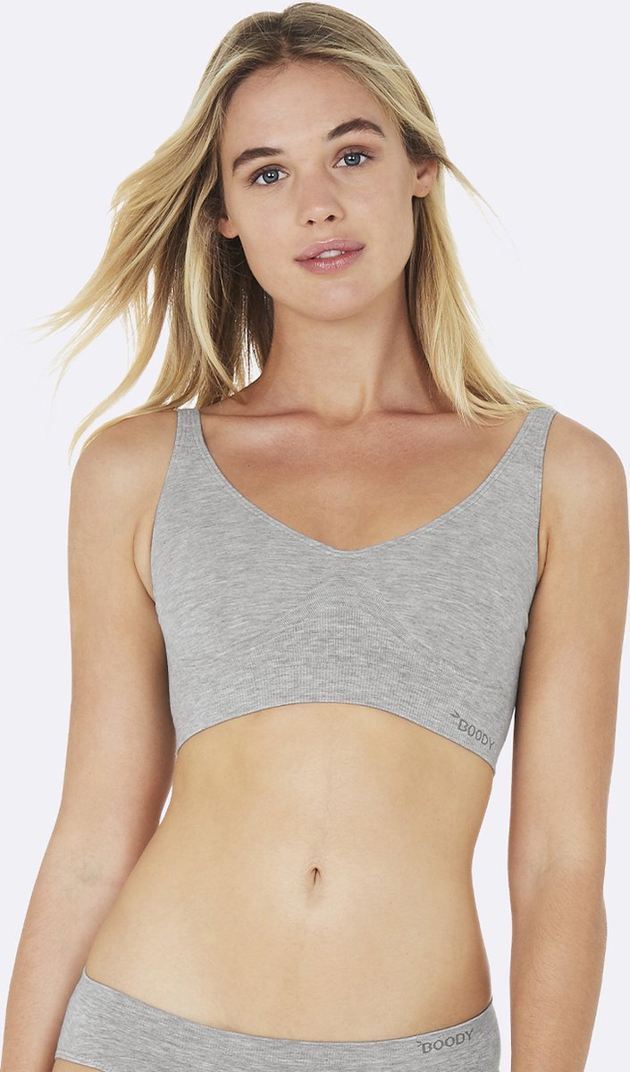 Boody - Bamboe Shaper Crop BH- Lichtgrijs / XL