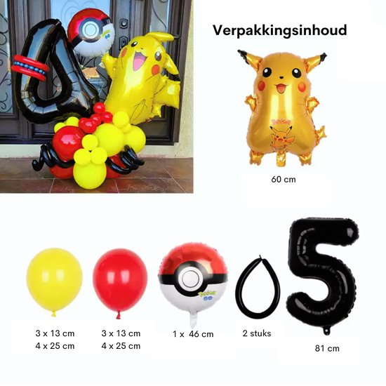 Pack Ballons Pokémon - Ballons Hélium Pokémon & Pikachu - Décoration  Anniversaire 