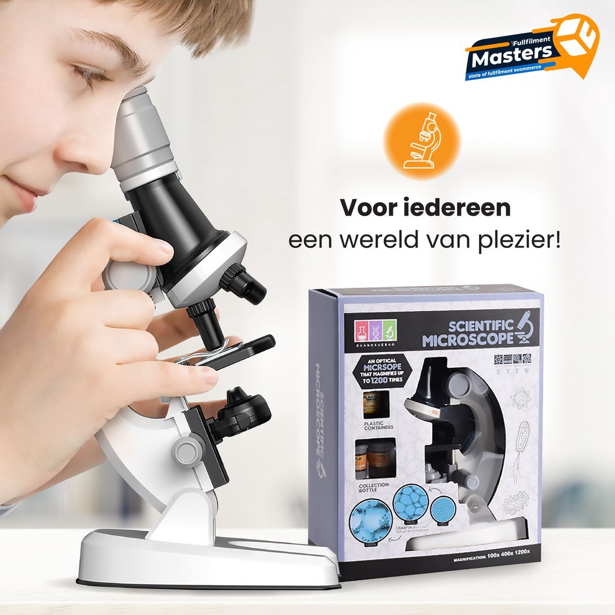 Microscope Portable Pour Enfant, Microscope Biologique, 100X\400X\1200X Étudiants  Enfants Enfants Pour Débutant 