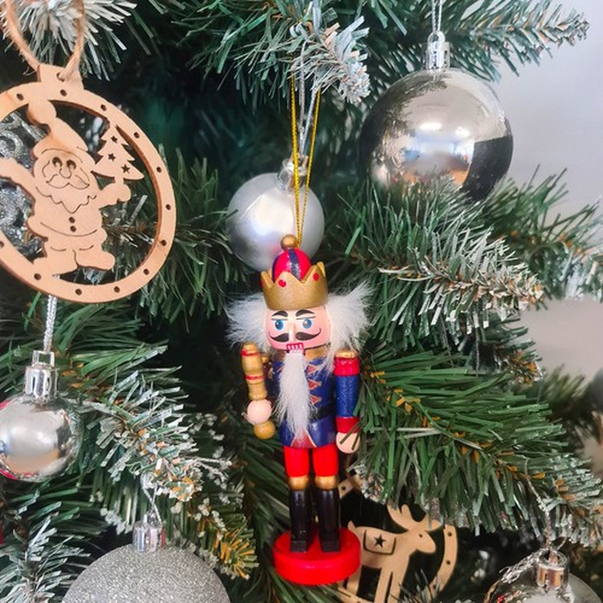 6x Kerstboomhangers notenkrakers poppetjes/soldaten 12 cm