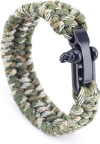 Stoere Survival Armband - Paracord - Camo - Mode - Unisex - 23 cm - Textiel