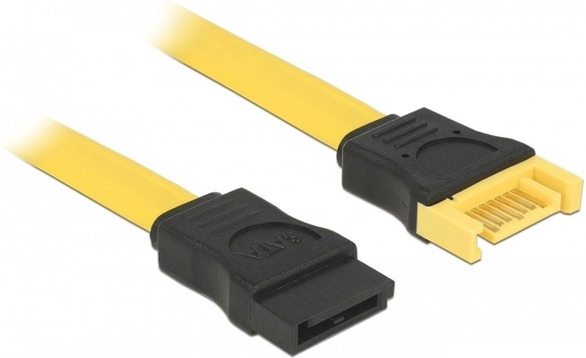 DeLOCK 83949 SATA-kabel 0,2 m Geel SATA 7-pin