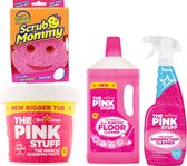 The Pink Stuff Disinfectant Cleaner- The Pink Stuff All Purpose Floor Cleaner - The Pink Stuff Cleaning Paste & The Original Scrub Mommy