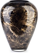 Vase Kathy Marbre Zwart , Hauteur 27 cm