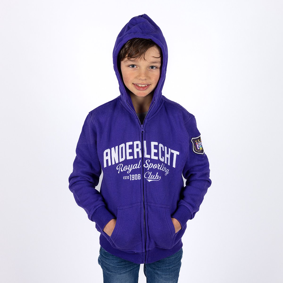 Paarse hoodie kids RSC Anderlecht maat 146/152 (11 a 12 jaar)