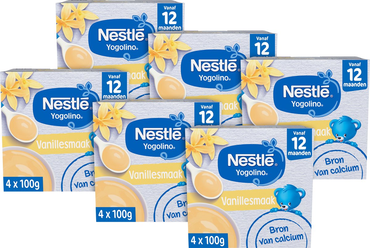 Goedkoopste Nestlé Yogolino Vanille - Babytoetje Tussendoortjes 12m - 6 doosjes x 4 toetjes