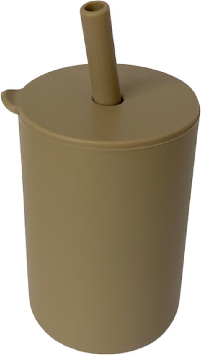 Goedkoopste Sippy cup - lichtbruin - siliconen drinkbeker baby peuter kind - babycadeau
