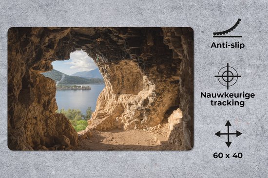 Sous-main 60x40 cm - Tapis de souris Water - Grotte - Nature - Paysage - Sous-main XL - Protection sous-main - Tapis de souris Ordinateur