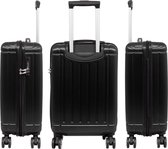Valise de voyage - Parme - valise de voyage séparée - Polycarbonate - Zwart - Haute brillance - Taille S / 42 Litre
