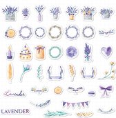 40 stuk aquarel schilderen lavendel Cartoon stickers voor kinderen en volwassenen Beloningsstickers Journal Laptop Telefoon Stickers